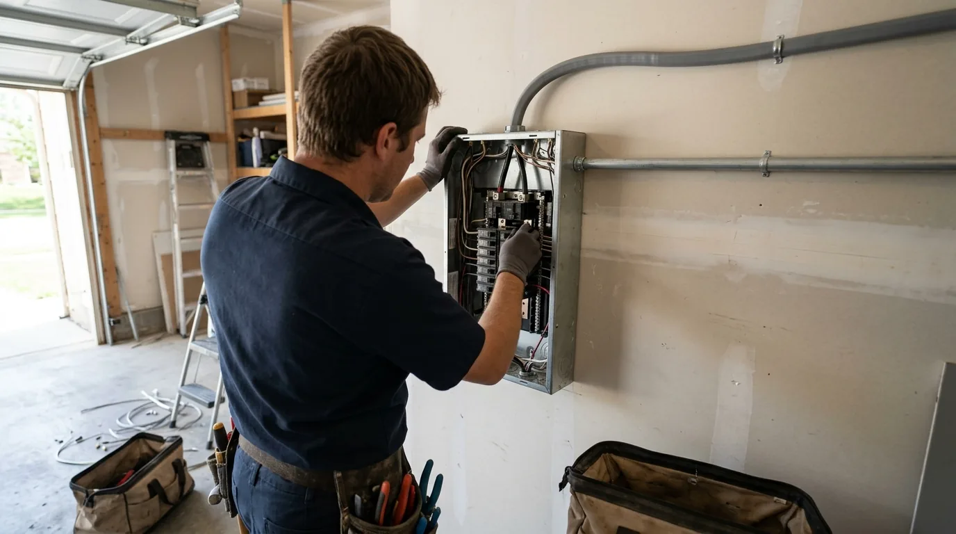 Dedicated 240-volt EV charger circuit and breaker at a Greeley residential panel