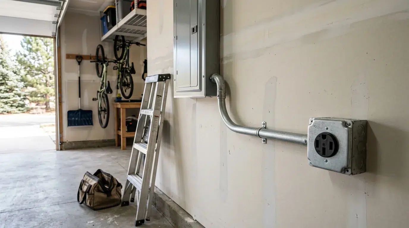 New residential load center with an orderly breaker layout in a Johnstown home.