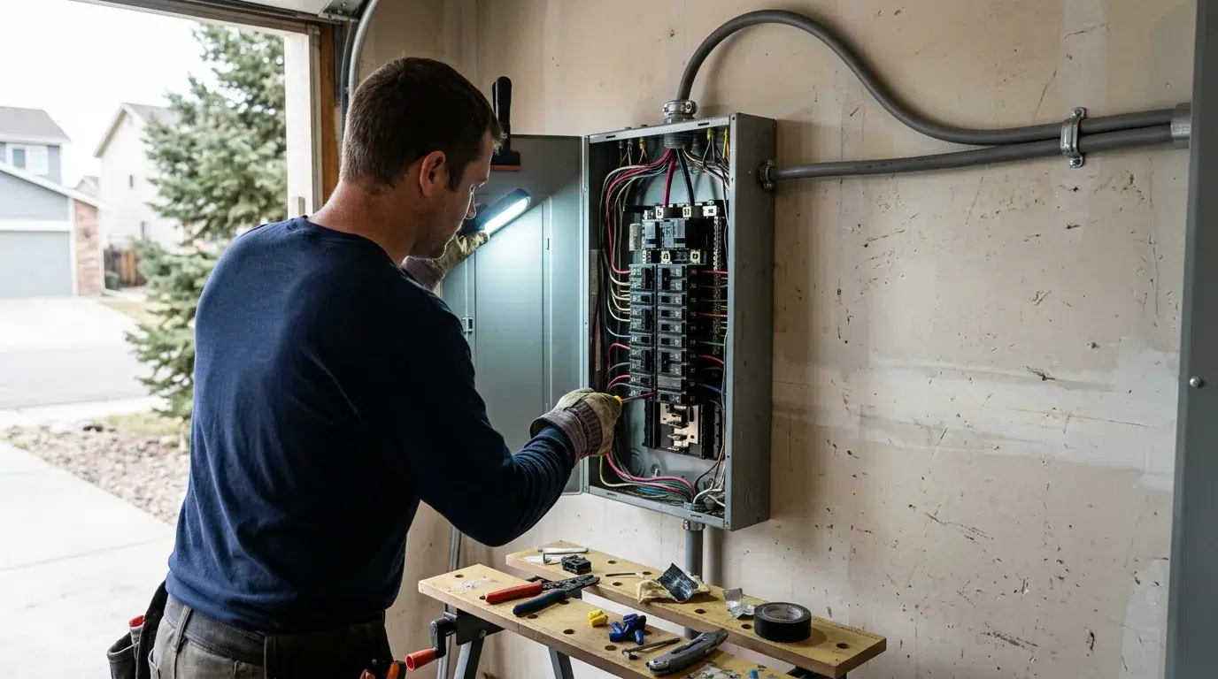 Dedicated 240-volt EV charger circuit and breaker at a Longmont residential panel
